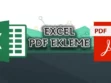 Excel PDF ekleme